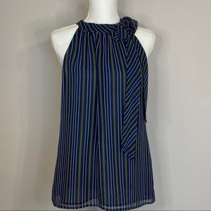 Banana Republic Sleeveless Neck Tie Blouse